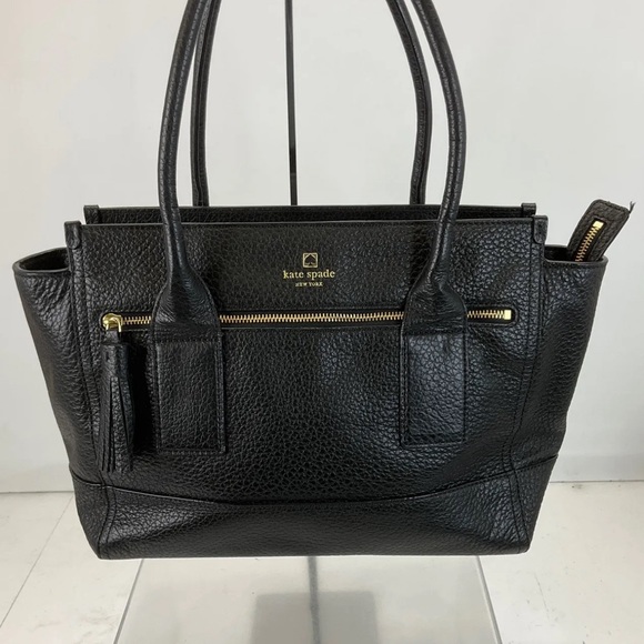 Kate Spade Black Pebbled Leather Southport Avenue Oden Tote Handbag Bag Linda
10 - Picture 3 of 7
